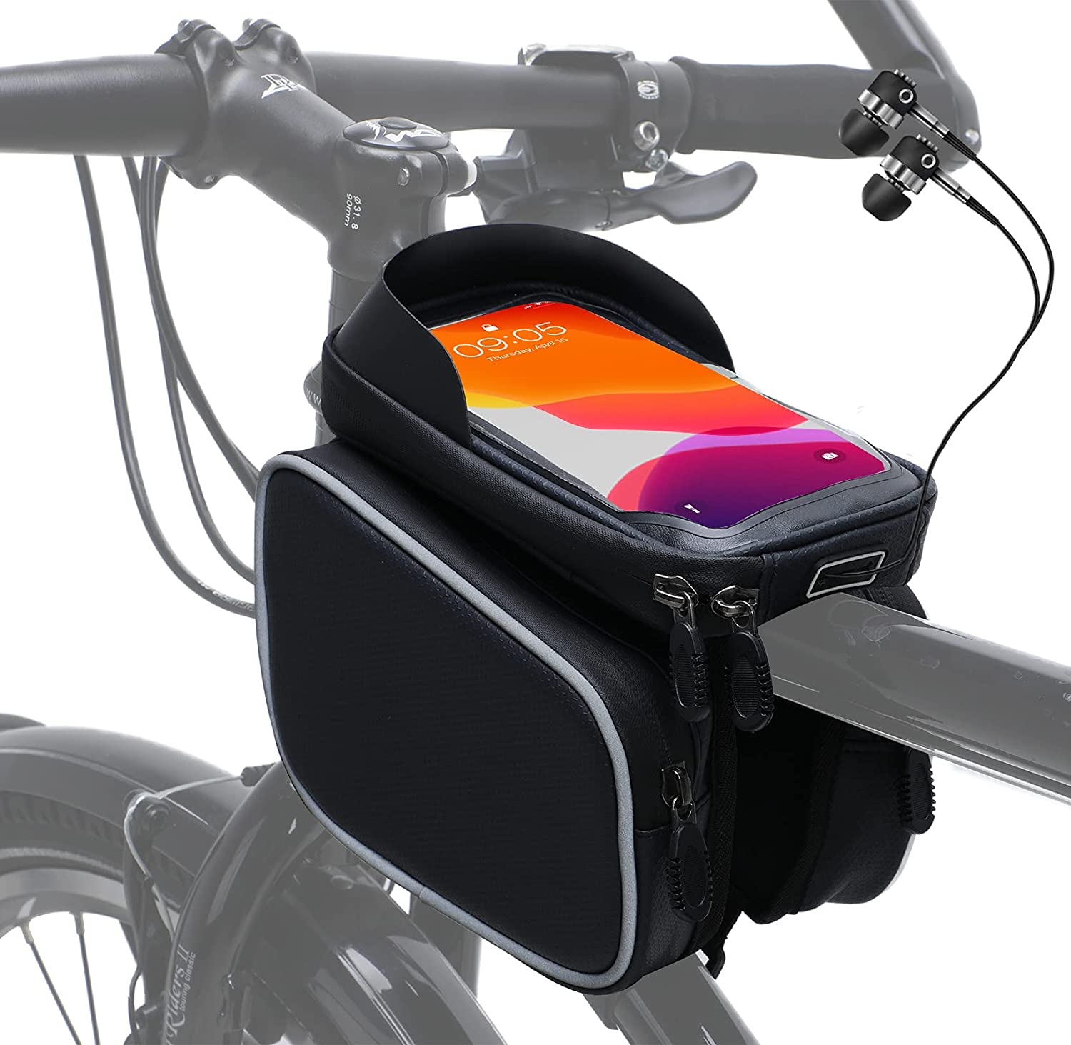 Forurenet plejeforældre Berettigelse Nepest Bike Phone Bag Bicycle Front Frame Bag